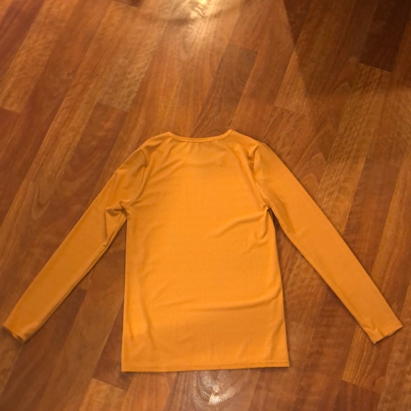 NWOT Shein Mustard Yellow Long Sleeve - Picture 5 of 5